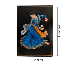 Indian classical dancer blue
