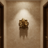 Handcrafted Ganpati Wall Hanging with Antique Gold Finish Brass Artwork