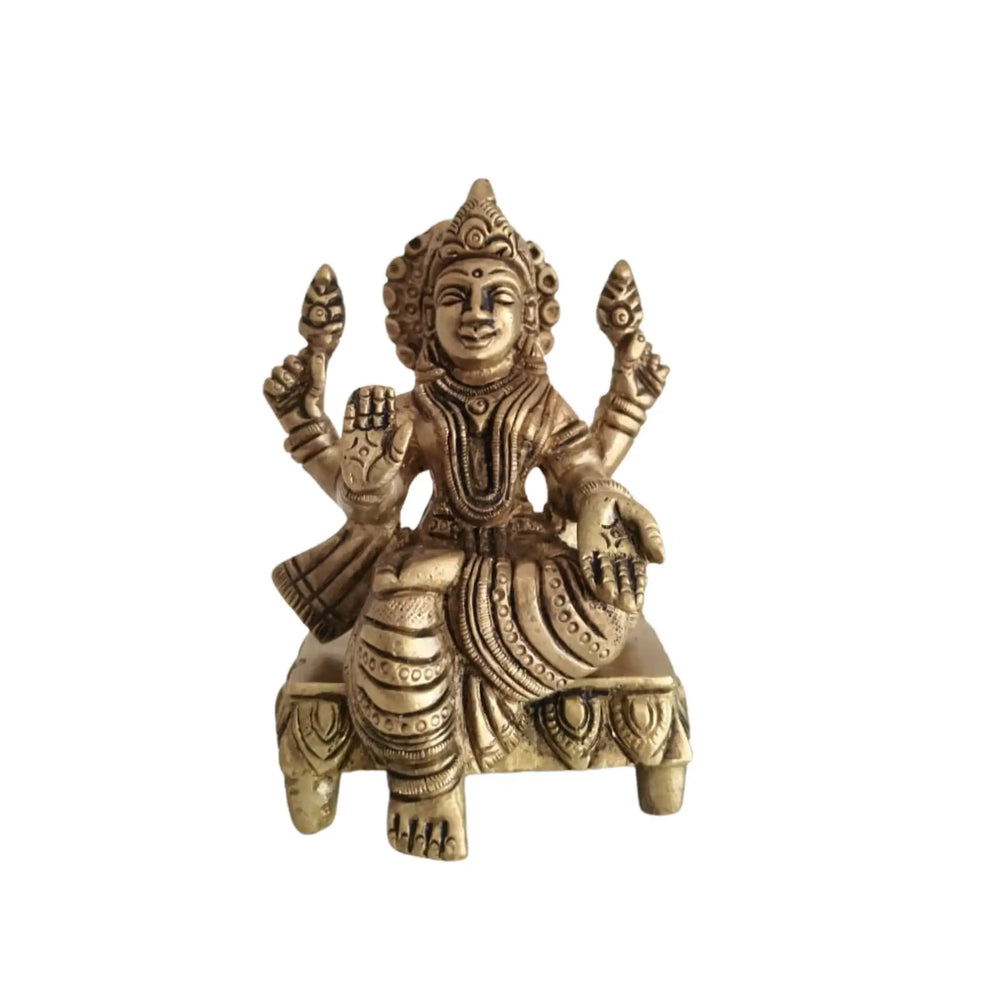 Traditional Brass Idols of Ganesha and Lakshmi Brass Ware