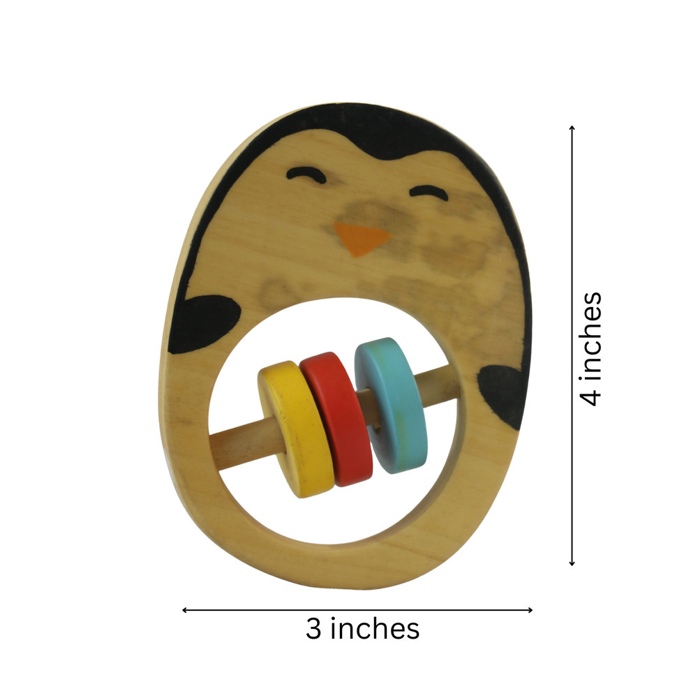 Sustainable baby rattle with child-safe paint