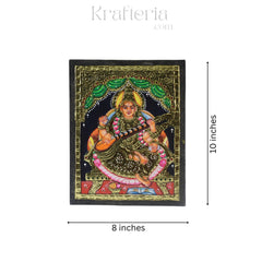 Saraswathi Devi – Goddess of Wisdom in Thanjavur Art