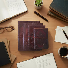 Handcrafted Leather Journal Diary - Perfect for Gifting Wood Decorative