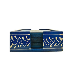 Hand-Painted Wooden Tea Coasters | Set of Decorative Drink Mats maruthi handicrafts