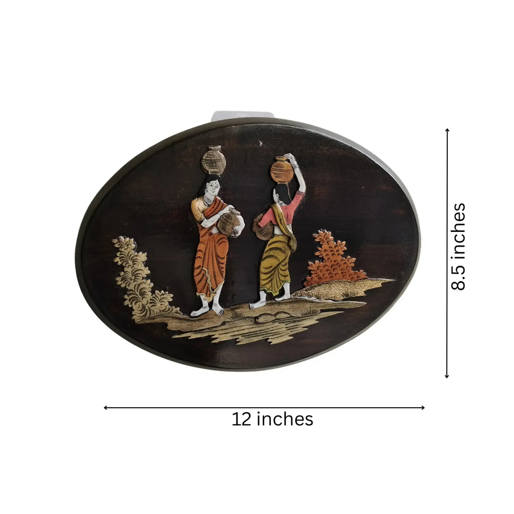 Rosewood Oval Frames with Inlay Work – Classic Wooden Art for Gifting Inlay Art