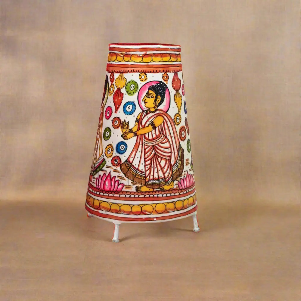 Buddha Leather Puppetry Lampshade – Symbol of Peace and Enlightenment | Bed Lamp Leather Paintings