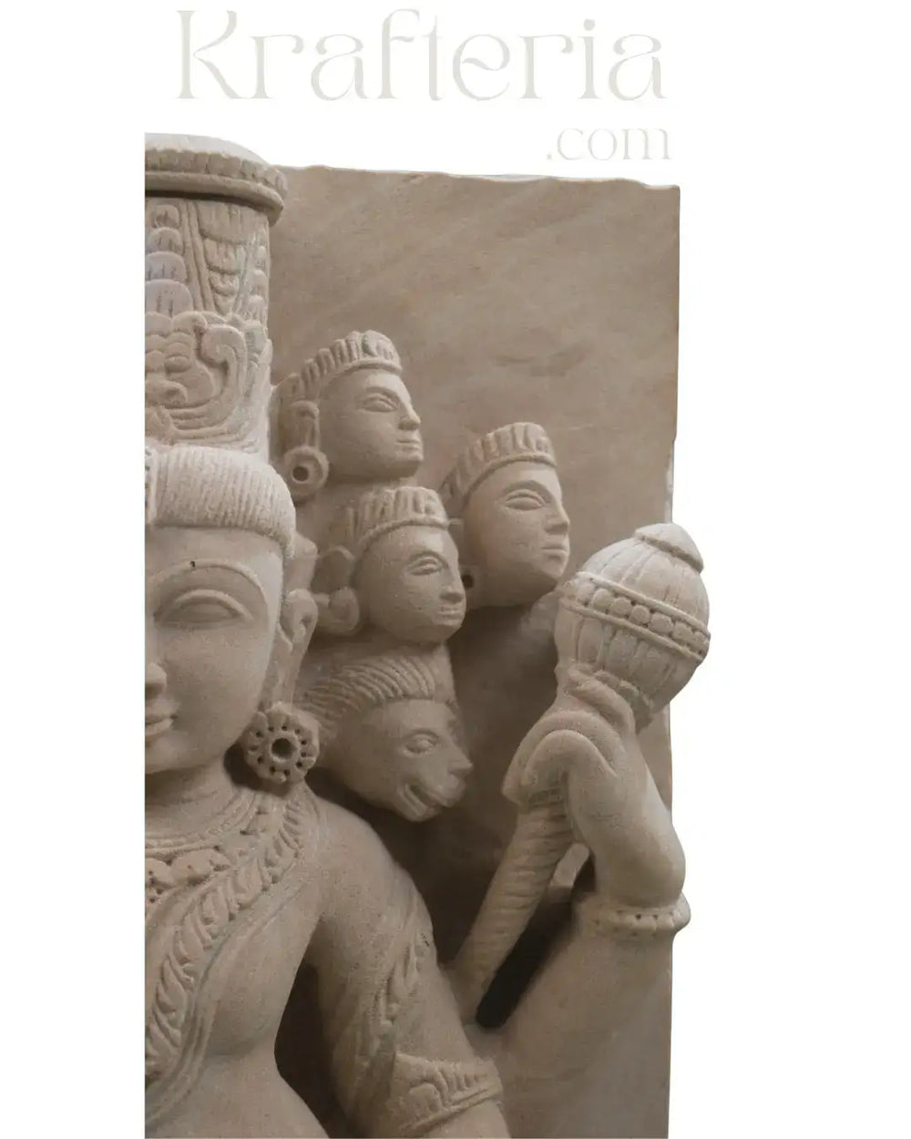 Vishnumurti in Ten Forms-A Sculptural Representation of Dashavatara Sand Stone