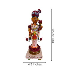 Handcrafted Etikoppaka Lakshmi Idol – Goddess of Wealth in Padmasana