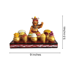 Ghatotkacha Kondapalli Doll with Feast – Traditional Epic Art | Ghatotkach Eating Set