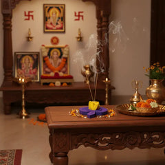 Hand-Painted Wooden Flower Agarbatti Stand – Elegant Incense Holder Accessories