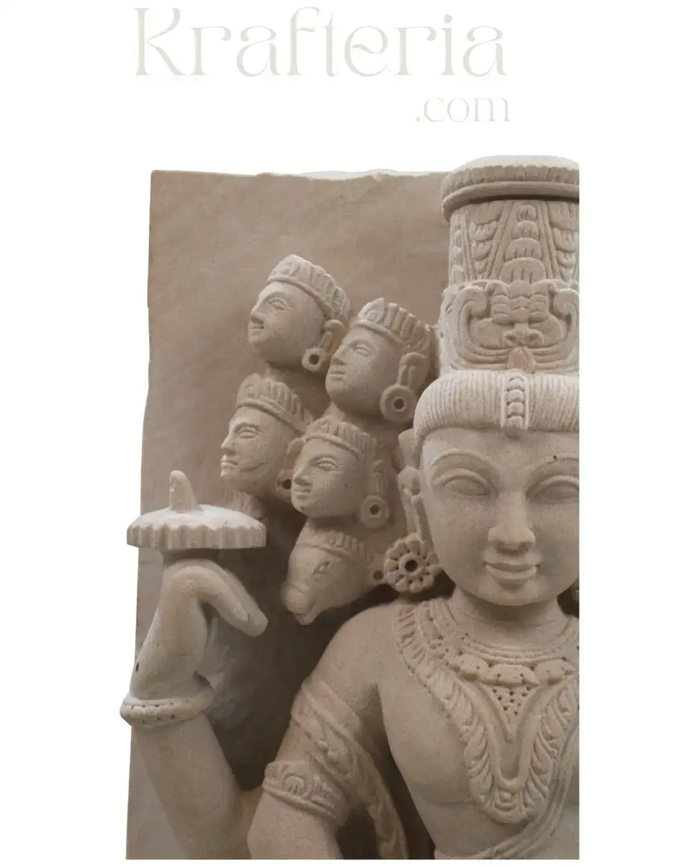 Vishnumurti in Ten Forms-A Sculptural Representation of Dashavatara Sand Stone