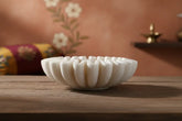 Elegant Marble Ruffle Edge Decorative Bowl Marble Soft Stone