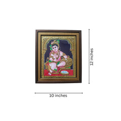 Thanjavur Style Little Krishan Painting – Classic Indian Decor