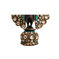 Traditional Indian Style Adorned Peacock Showpiece