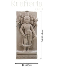Vishnumurti in Ten Forms-A Sculptural Representation of Dashavatara Sand Stone