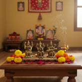 Brass Lakshmi Ganesha Saraswati Idol Set Brass Ware