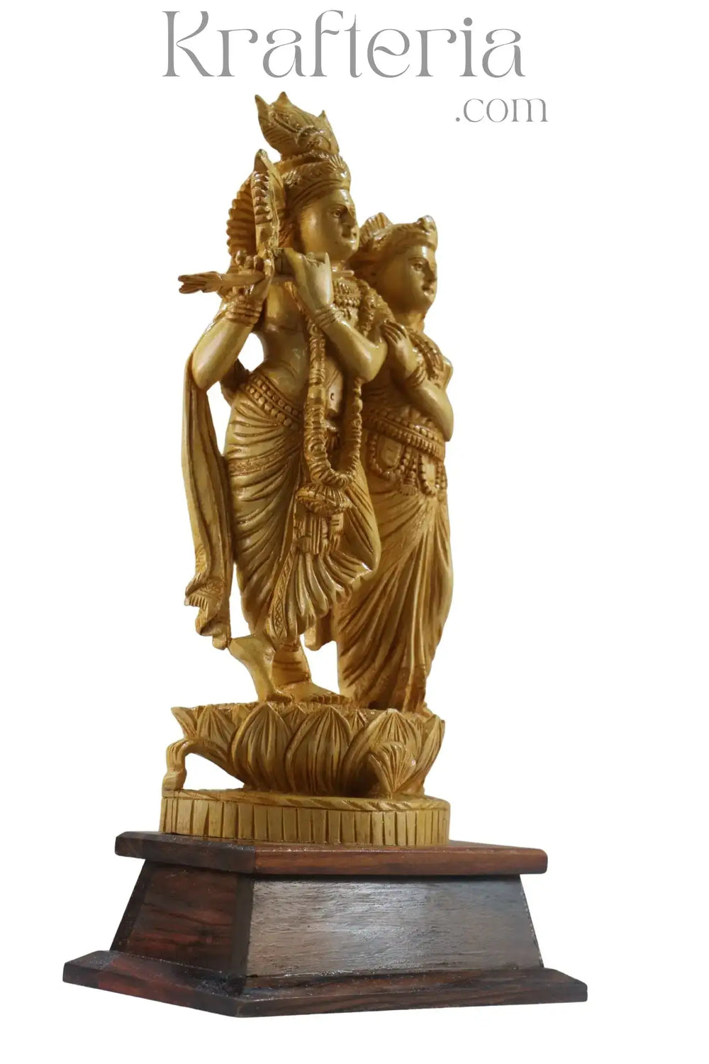Devotional Radha Krishna Sculpture – Timeless Handcrafted Masterpiece ESHWAR HANDICRAFTS