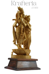 Devotional Radha Krishna Sculpture – Timeless Handcrafted Masterpiece ESHWAR HANDICRAFTS