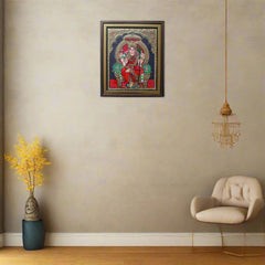 Thanjavur Style Lalitha Tripura Sundari Painting – Classic Indian Decor