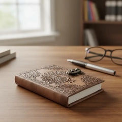 Handcrafted Leather Journal Diary - Perfect for Gifting Wood Decorative