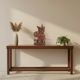 Hand-Carved Wooden Elephant with Ambari | Traditional Indian Decor