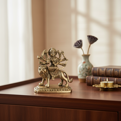 Majestic Durga Devi Brass Idol – Symbol of Divine Power and Protection