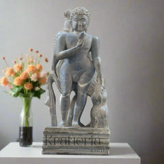 Two-Sided Figures Sculpture – Dual-Faced Artistic Masterpiece softstone