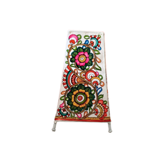 Nature’s Harmony – Floral Leather Hand Painting | Bed Lamp