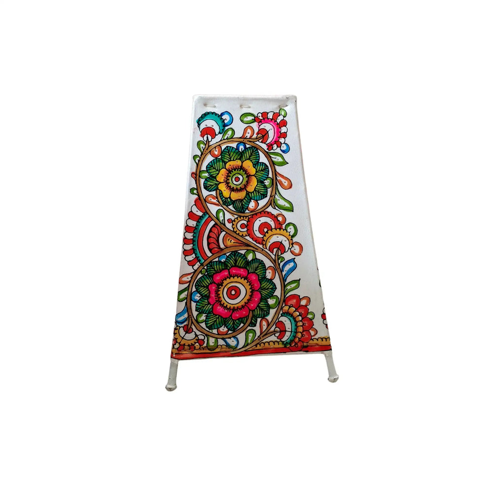 Nature’s Harmony – Floral Leather Hand Painting | Bed Lamp Leather Paintings