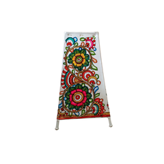 Nature’s Harmony – Floral Leather Hand Painting | Bed Lamp