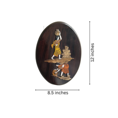 Rosewood Oval Frames with Inlay Work – Classic Wooden Art for Gifting