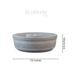 Urli Bowl in Soft Stone with Statue Holder – Artistic Puja Accent belur shanker