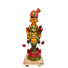 Blessings of Lakshmi – Etikoppaka Padmasana Wooden Idol