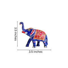 Royal Meenakari Elephant – Handcrafted Symbol of Prosperity and Artistry Metal Home Decorates