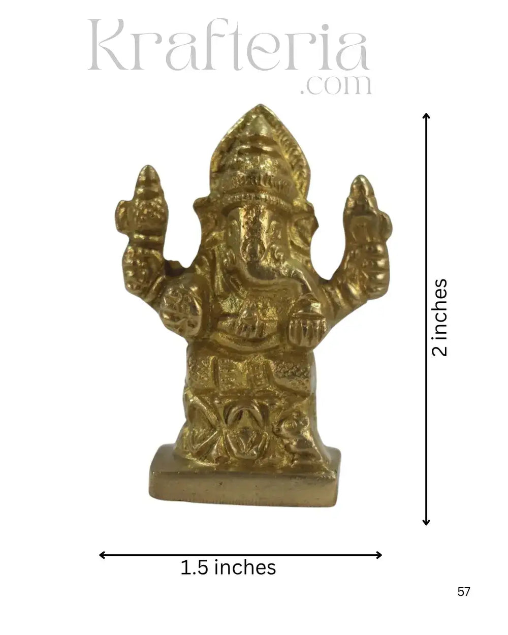 Divine Brass Ganesha Idol – Remover of Obstacles Brass Ware