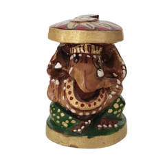 Wooden Ganesh Statue – Beautiful Hand-Painted Religious Art