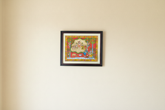 Hand-Painted Paddy Fields & Toddy Tappers Cheriyal Painting Cheriyala Painting