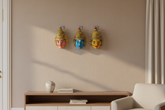 Set of 3 Cheriyal Masks – Balaji, Lakshmi Devi & Padmavathi wall decor
