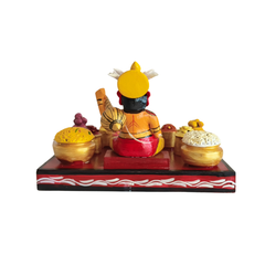 Ghatotkacha Kondapalli Doll with Feast – Traditional Epic Art | Ghatotkach Eating Set