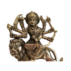 Majestic Durga Devi Brass Idol – Symbol of Divine Power and Protection