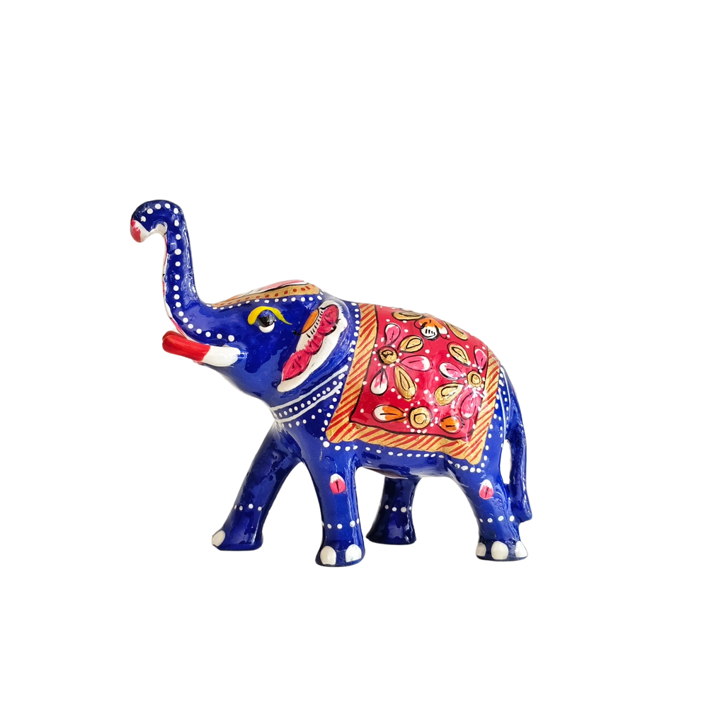 Royal Meenakari Elephant – Handcrafted Symbol of Prosperity and Artistry Metal Home Decorates