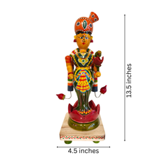 Blessings of Lakshmi – Etikoppaka Padmasana Wooden Idol