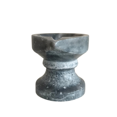 Black Marble Diya with Stand – Oil Lamp for Pooja & Home Décor Marble Soft Stone