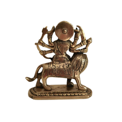 Majestic Durga Devi Brass Idol – Symbol of Divine Power and Protection