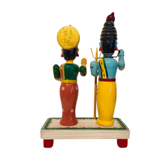 Traditional Etikoppaka Art - Ardhanarishvara (Shiva-Parvati)