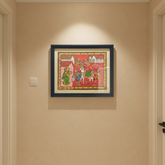Traditional Cheriyal Painting – Village Procession Folk Art Cheriyala Painting