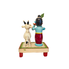 Etikoppaka Wooden Krishna with Sacred Cow