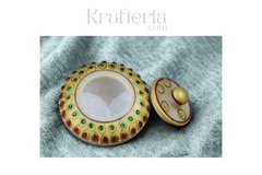 Natural Marble Kumkuma Bharani | Sindhoor Box | – Perfect for Pooja and Festivals