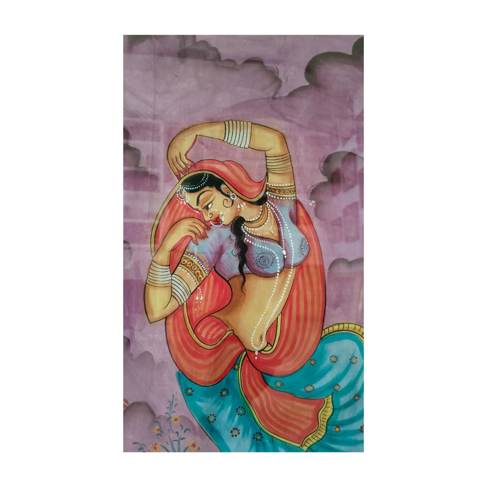 Dancing Gopika Miniature Painting Paintings