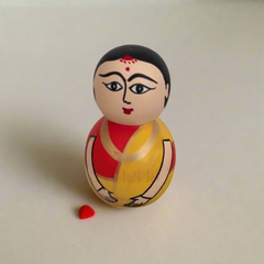 Handmade Wooden Women Peg Doll