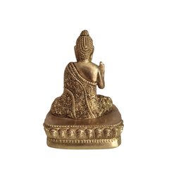 Brass Meditating Buddha Idol in Abhaya Mudra – Symbol of Peace